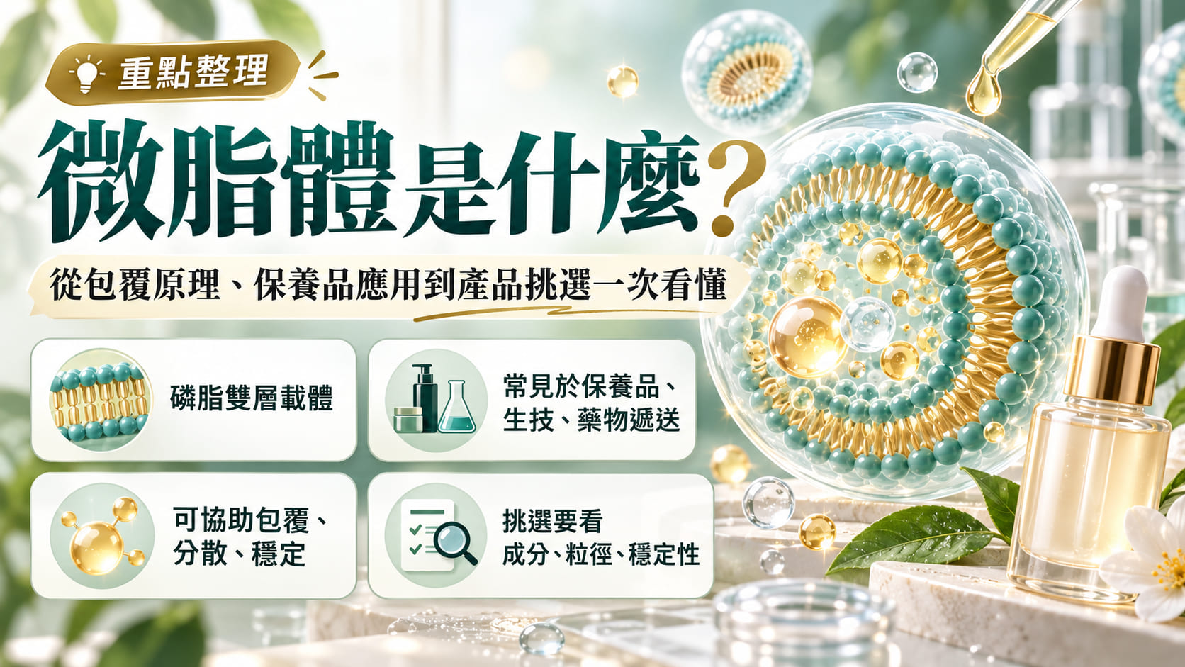 微脂體是什麼?從包覆原理、保養品應用到產品挑選一次看懂