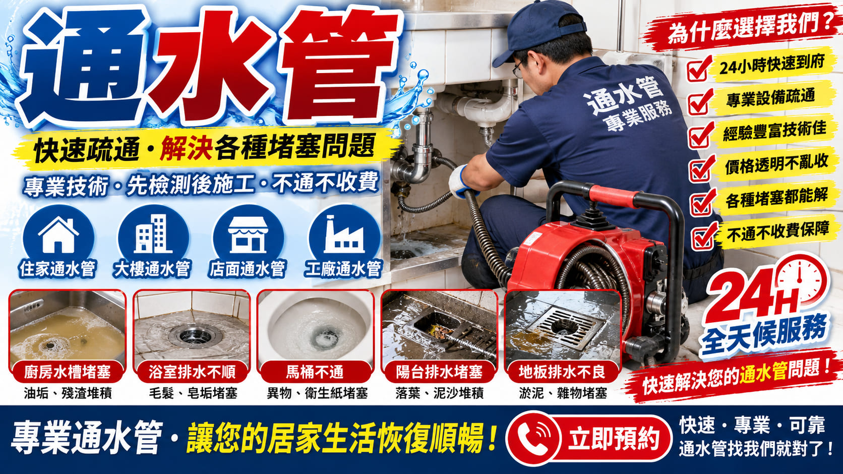 通水管怎麼做?水管堵塞原因、疏通方法與處理流程完整指南